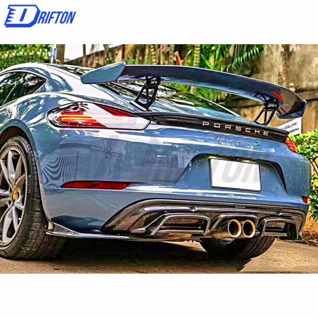 ARMA Style Carbon Fiber Rear Diffuser For Porsche 718 Cayman Boxster ...