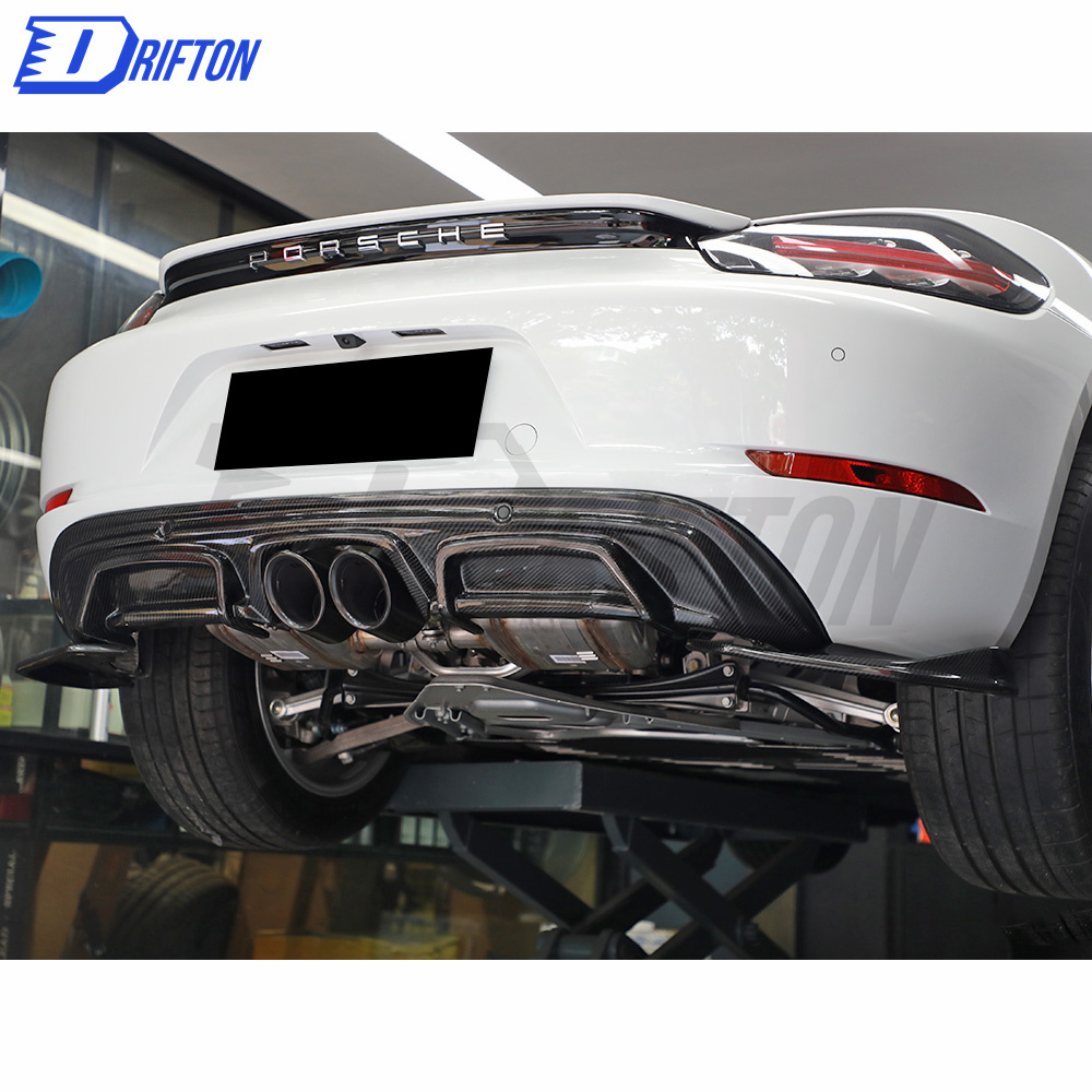 ARMA Style Carbon Fiber (Cfrp) Rear Splitter For Porsche 718 Cayman Boxster 2016-2020