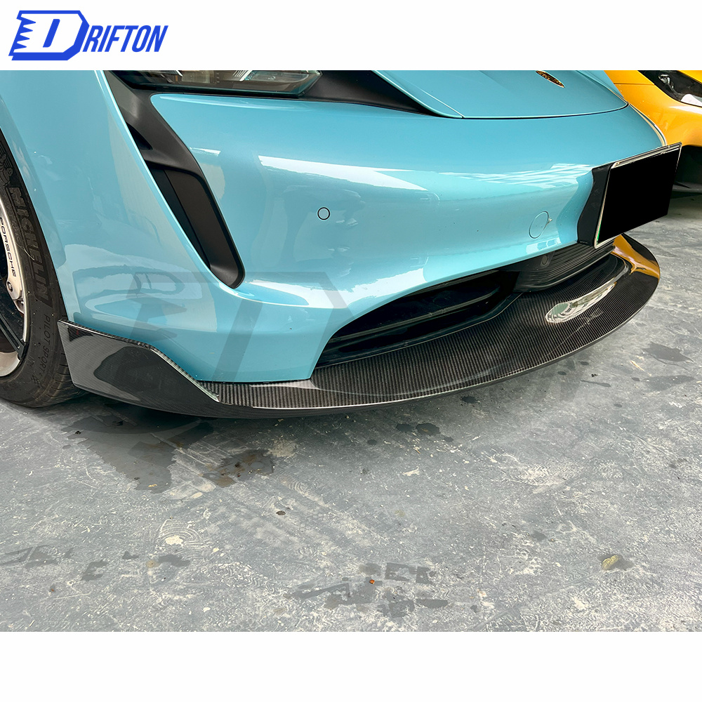 OD Style Dry Carbon Fiber Front Lip For Porsche Taycan 2019-2020
