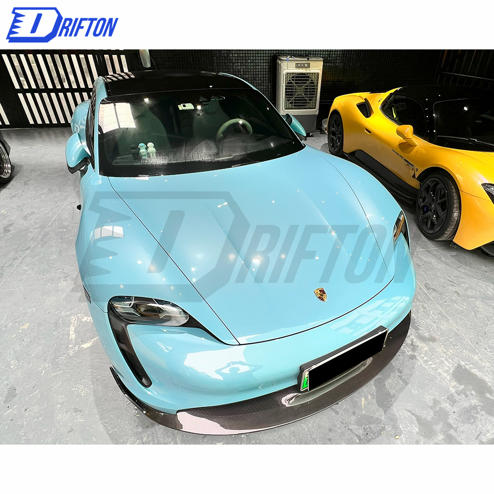OD Style Dry Carbon Fiber Front Lip For Porsche Taycan 2019-2020