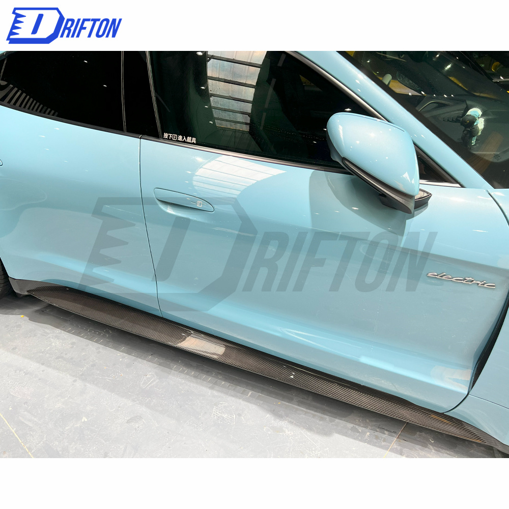 OD Style Dry Carbon Fiber Side Skirt For Porsche Taycan 2019-2020