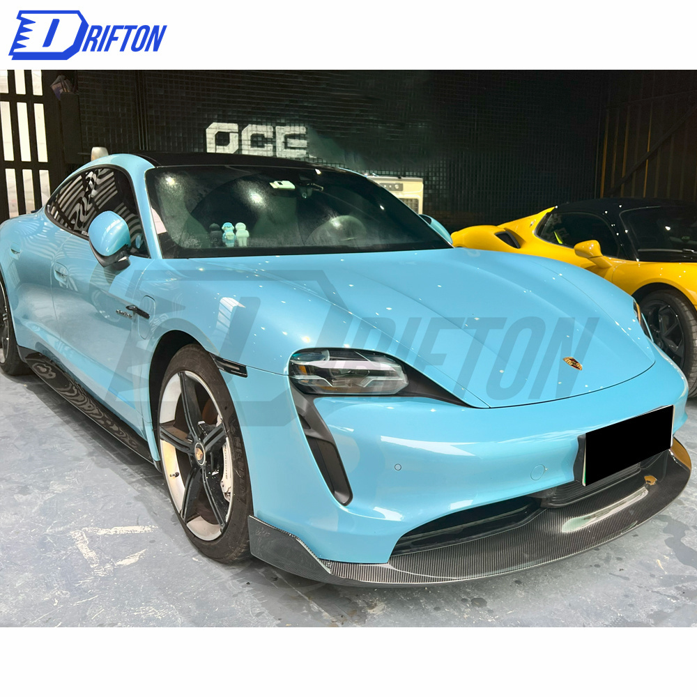 OD Style Dry Carbon Fiber Front Lip For Porsche Taycan 2019-2020
