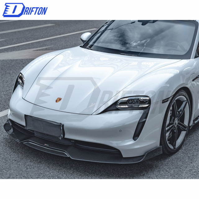 CMST Style Carbon Fiber Front Lip For Porsche Taycan 4S 2019-2020