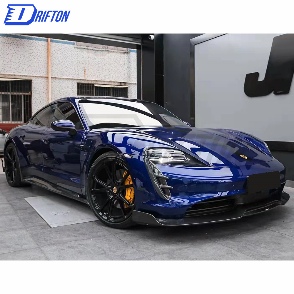 CMST Style Carbon Fiber Front Lip For Porsche Taycan 4S 2019-2020