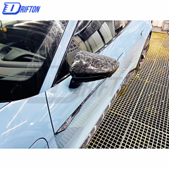 MSY Style Dry Carbon Fiber Mirror Cover (add on) For Porsche Taycan Turbo 2019-2020
