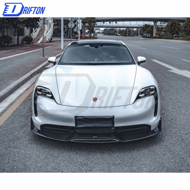 CMST Style Carbon Fiber Front Lip For Porsche Taycan 4S 2019-2020