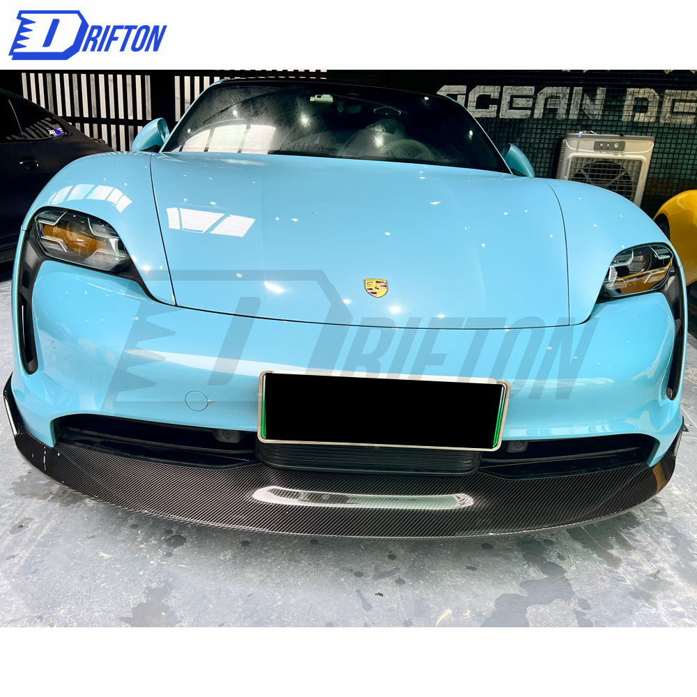 OD Style Dry Carbon Fiber Front Lip For Porsche Taycan 2019-2020