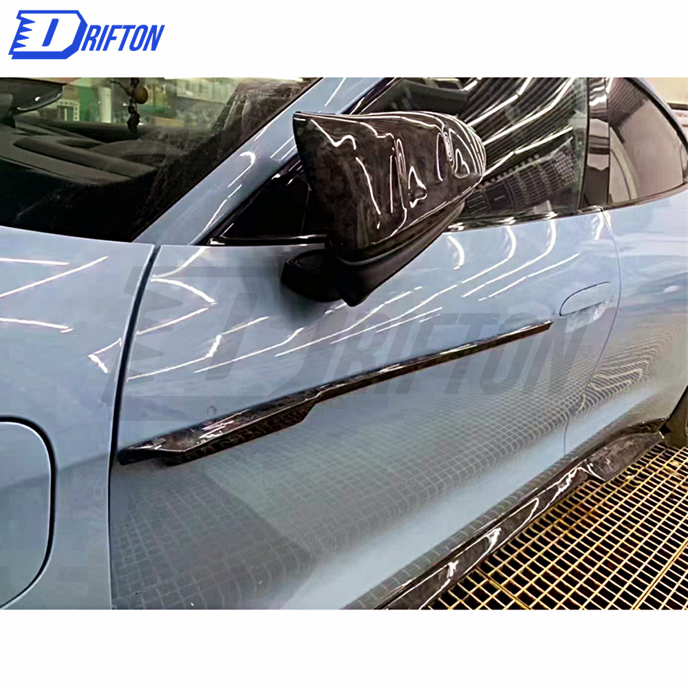 MSY Style Dry Carbon Fiber Mirror Cover (add on) For Porsche Taycan Turbo 2019-2020