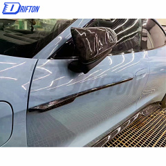 MSY Style Dry Carbon Fiber Mirror Cover (add on) For Porsche Taycan Turbo 2019-2020