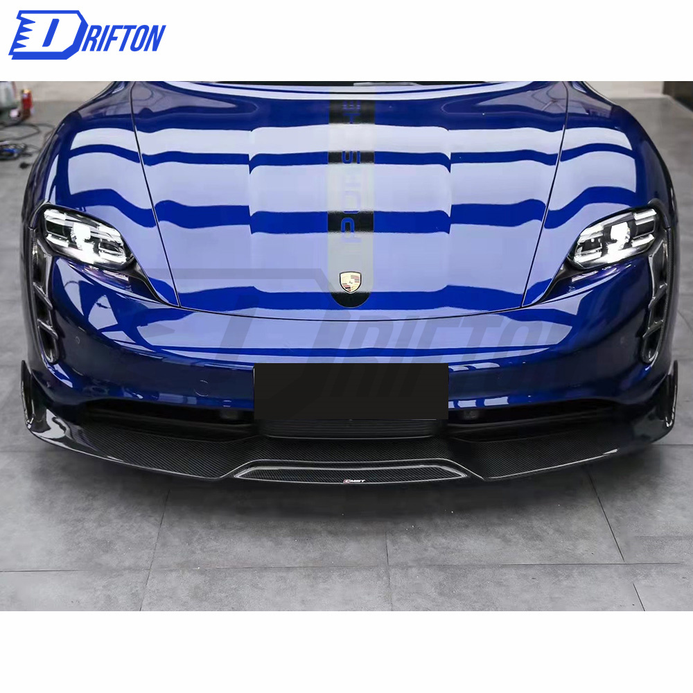 CMST Style Carbon Fiber Front Lip For Porsche Taycan 4S 2019-2020
