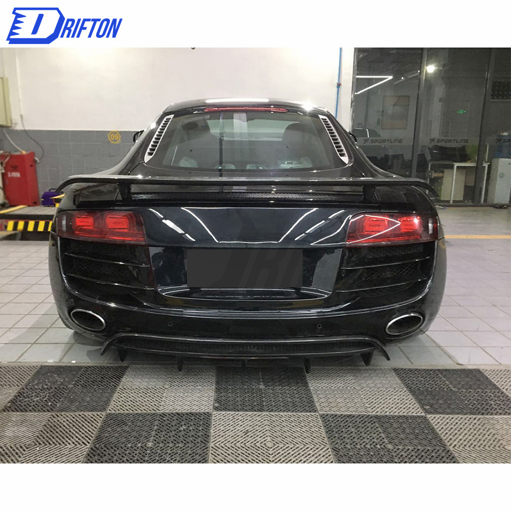 OKing-Style Carbon Fiber Rear Diffuser For Audi R8 V10 2008-2015