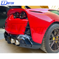Mansory Style Dry Carbon Fiber Rear Bumper Air Outtake Grills For Ferrari 812 Superfast GTS 2017-2023