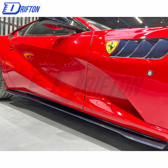 Mansory Style Dry Carbon Fiber Side Skirts For Ferrari 812 Superfast GTS 2017-2023