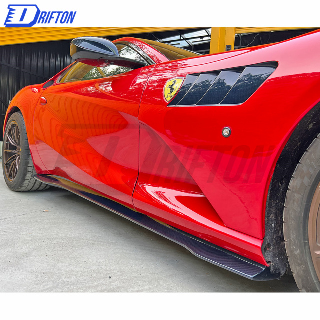 Mansory Style Dry Carbon Fiber Side Skirts For Ferrari 812 Superfast GTS 2017-2023