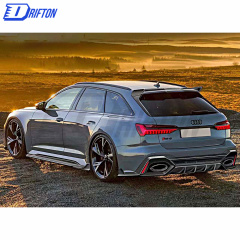 PT Style Dry Carbon Fiber Side Skirt For Audi RS6 RS7 2015-2019