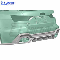 PT Style Dry Carbon Fiber Rear Diffuser For Audi RS6 RS7 2015-2019