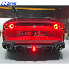 MS Type Dry Carbon Fiber Rear Bumper Extension & Diffuser For Ferrari 812 2017-2018