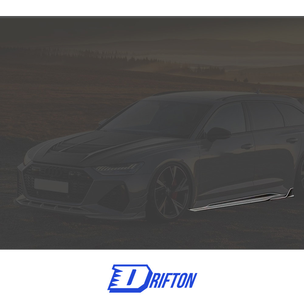 PT Style Dry Carbon Fiber Side Skirt For Audi RS6 RS7 2015-2019