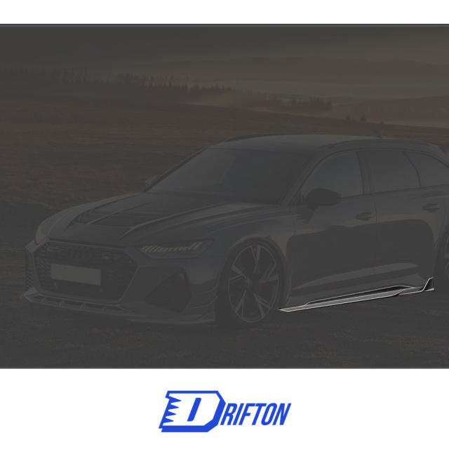 PT Style Dry Carbon Fiber Side Skirt For Audi RS6 RS7 2015-2019