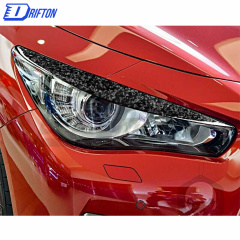 Forged Dry Carbon Fiber Lamp Eyebrow Lid Cover For INFINITI Q50 2013-2024