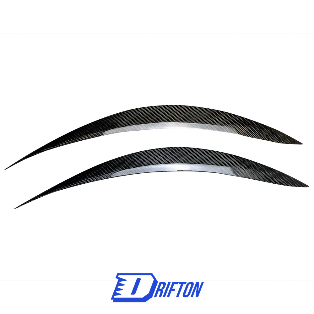 Dry Carbon Fiber Lamp Eyebrow Lid Cover For INFINITI Q50 2013-2024