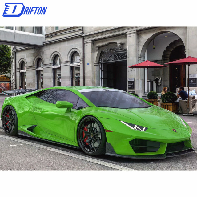 Drifton Style Dry Carbon Fiber Side Skirt For Lamborghini Huracan LP610 & LP580 2014-2019