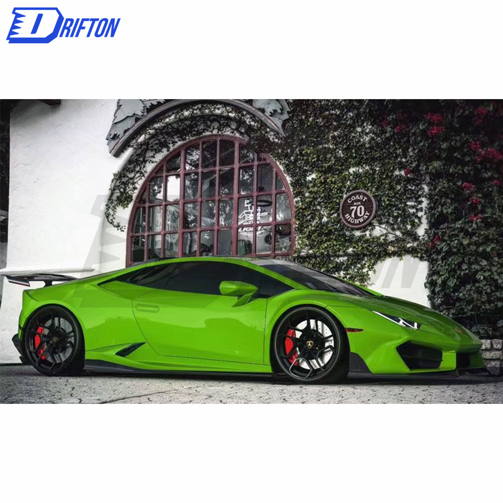 Drifton Style Dry Carbon Fiber Side Skirt For Lamborghini Huracan LP610 & LP580 2014-2019