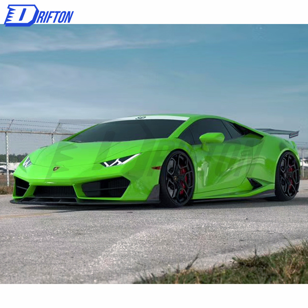 Drifton Style Dry Carbon Fiber Side Skirt For Lamborghini Huracan LP610 & LP580 2014-2019