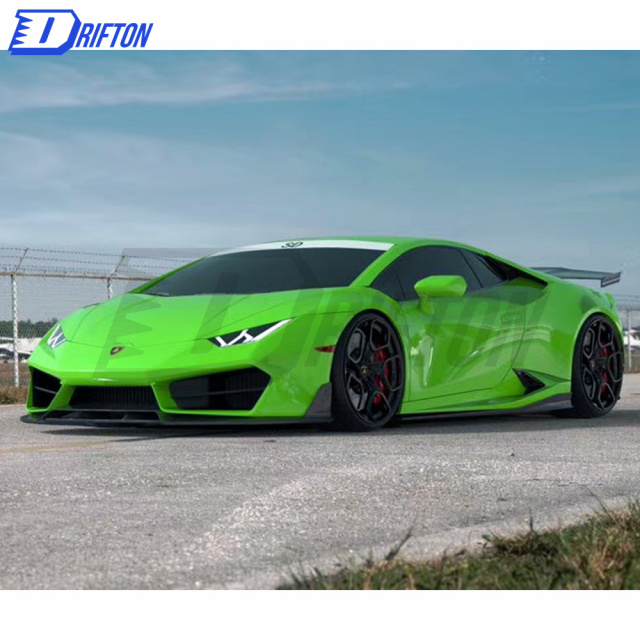 Drifton Style Dry Carbon Fiber Side Skirt For Lamborghini Huracan LP610 & LP580 2014-2019