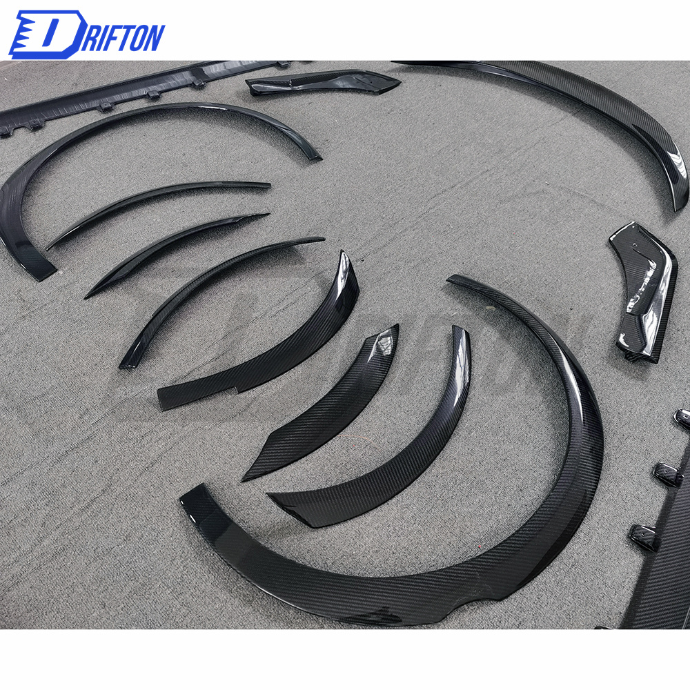 Artisan Style Carbon Fiber Fender Flare Wheel Trim 8 Pcs For Toyota Supra A90 GR