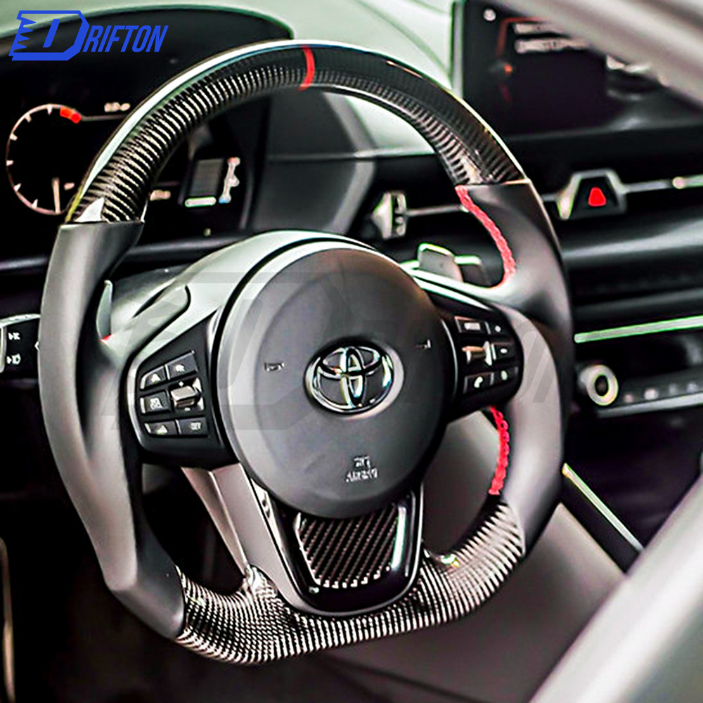 V3 Custom Made Carbon Fiber Steering Wheel For Supra A90 GR MK5 2019-2021