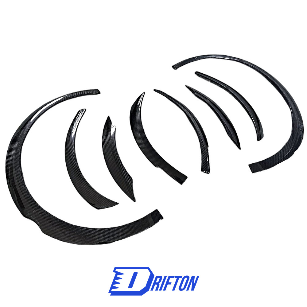 Artisan Style Carbon Fiber Fender Flare Wheel Trim 8 Pcs For Toyota Supra A90 GR
