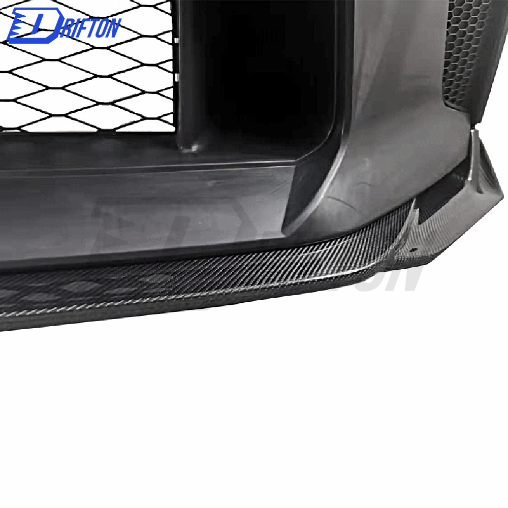 2017 Ver.-Style PP Front Bumper With TS Style Carbon Fiber Front Lip For Nissan R35 GTR 2017-2019