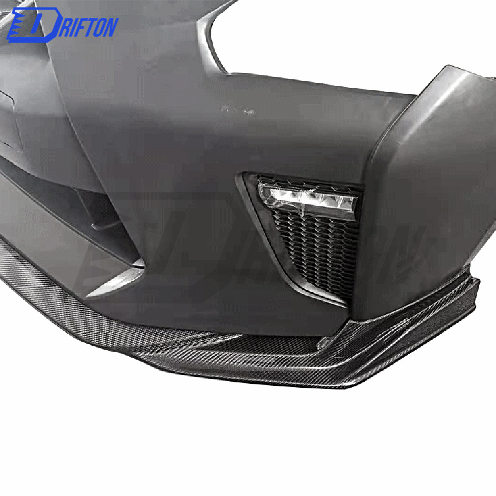 2017 Ver.-Style PP Front Bumper With TS Style Carbon Fiber Front Lip For Nissan R35 GTR 2017-2019