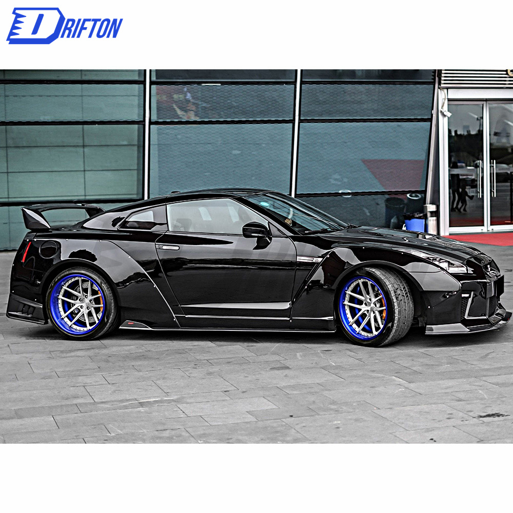 CMST Style Carbon Fiber Side Skirt For Nissan R35 GTR 2008-2016