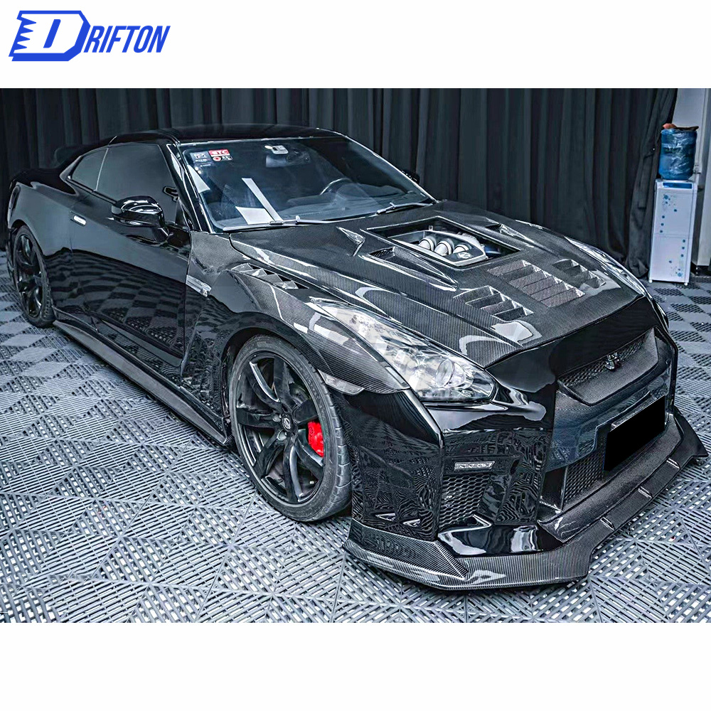 CMST V2 Style Half Carbon Fiber Front Bumper For Nissan R35 GTR 2008-2016