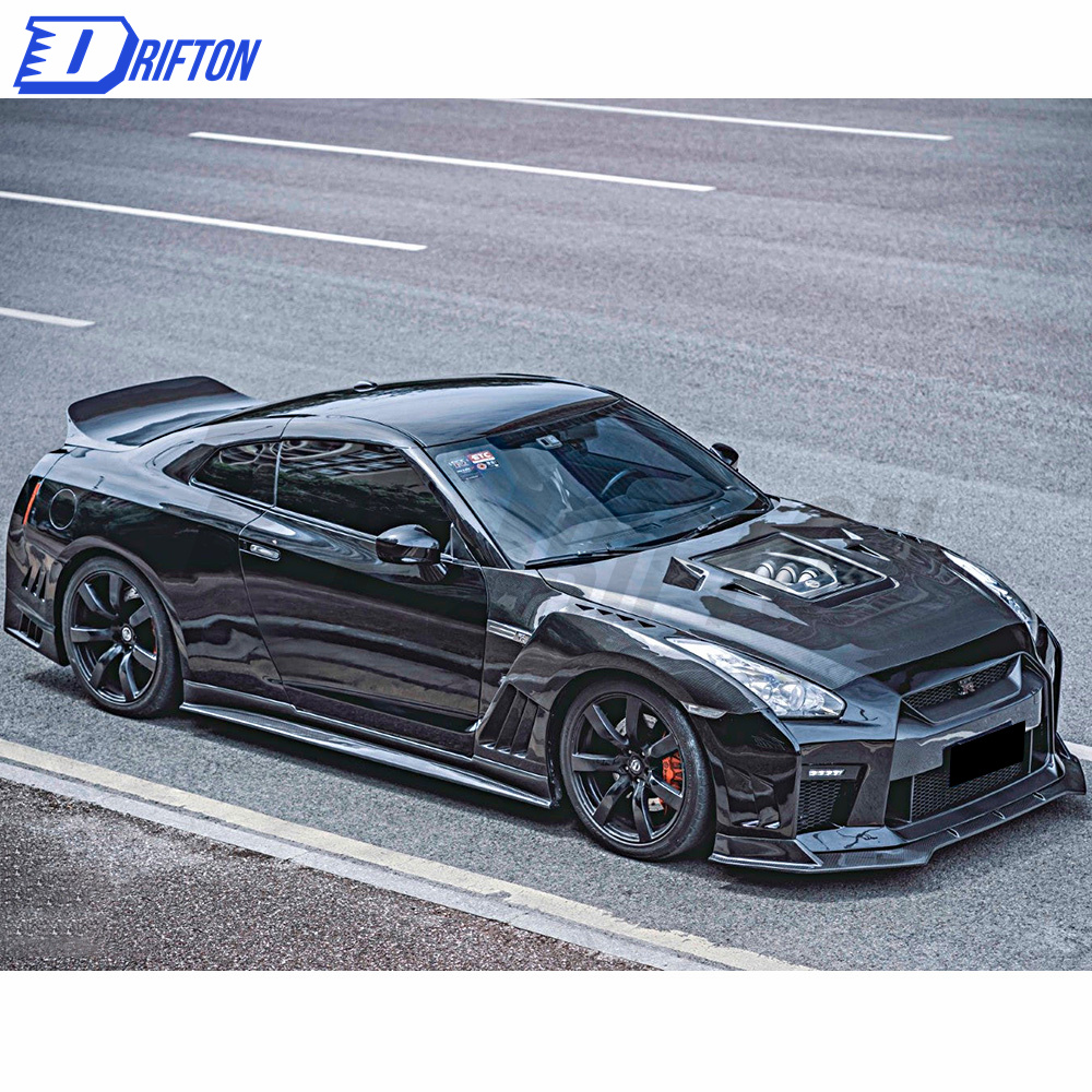 CMST V2 Style Half Carbon Fiber Front Bumper For Nissan R35 GTR 2008-2016