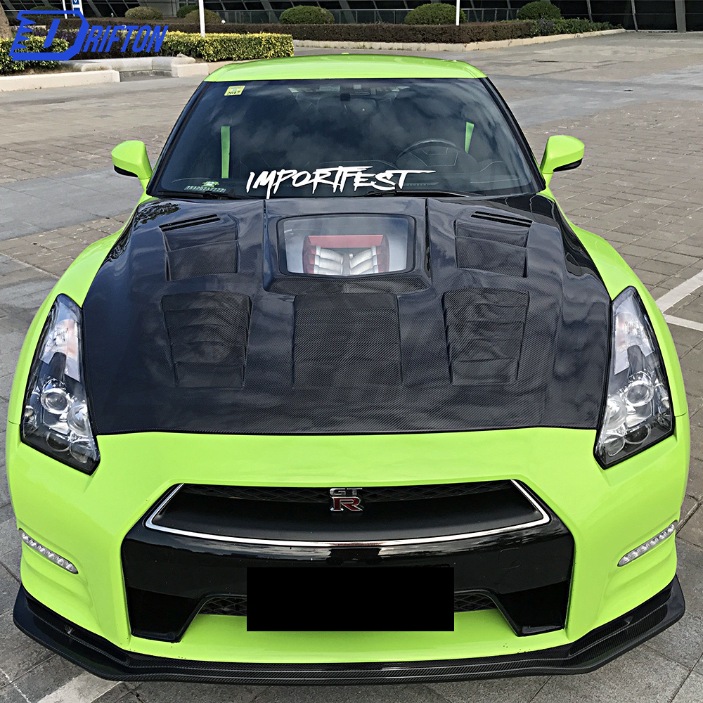 IMP-Style Carbon Fiber Hood For Nissan R35 GTR 2008-2016