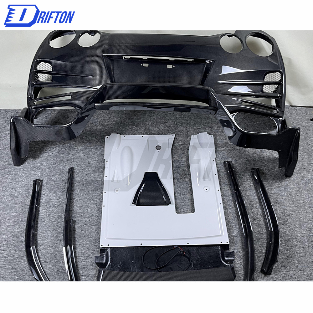 TopSecret-Style Partial Carbon Fiber Rear Diffuser For Nissan R35 GTR 2017-2019