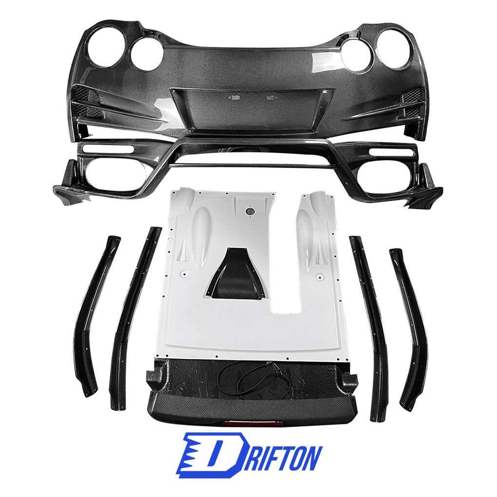 Top Secret Style Full Carbon Fiber Rear Bumper Assembly For Nissan R35 ...