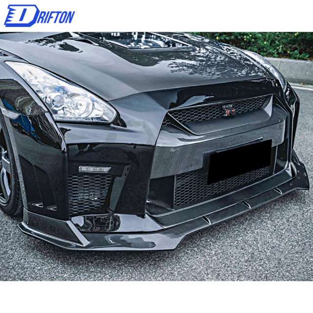CMST V2 Style Half Carbon Fiber Front Bumper For Nissan R35 GTR 2008-2016