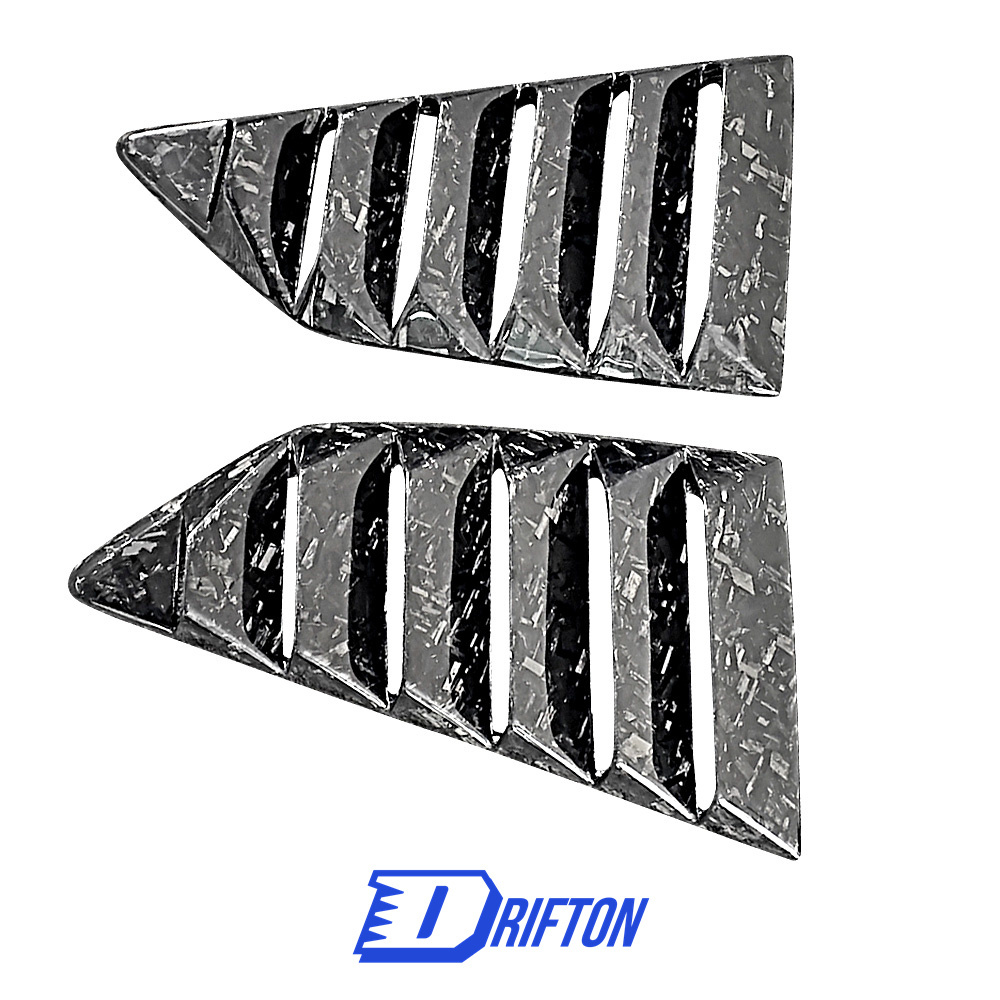 TopSecret-Style Forged Carbon Fiebr Side Window Louver FOR NISSAN R35 GTR 2008-2019