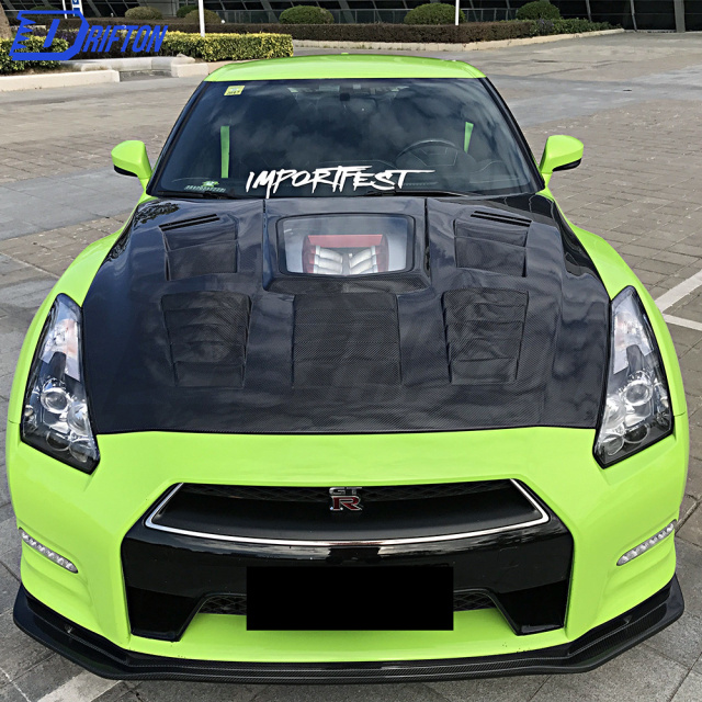 IMP-Style Carbon Fiber Hood For Nissan R35 GTR 2008-2016