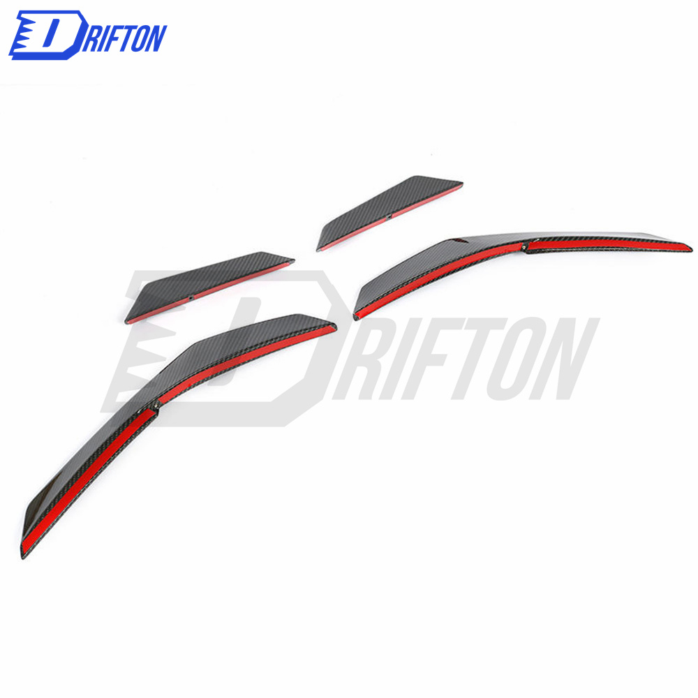 Carbon Fiber Front Bumper Canards For Audi R8 V10 2016-2018