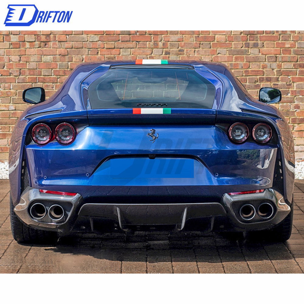 Dry Carbon Fiber Exhaust Heatshield Surround Replacement For Ferrari 812 2017-2018