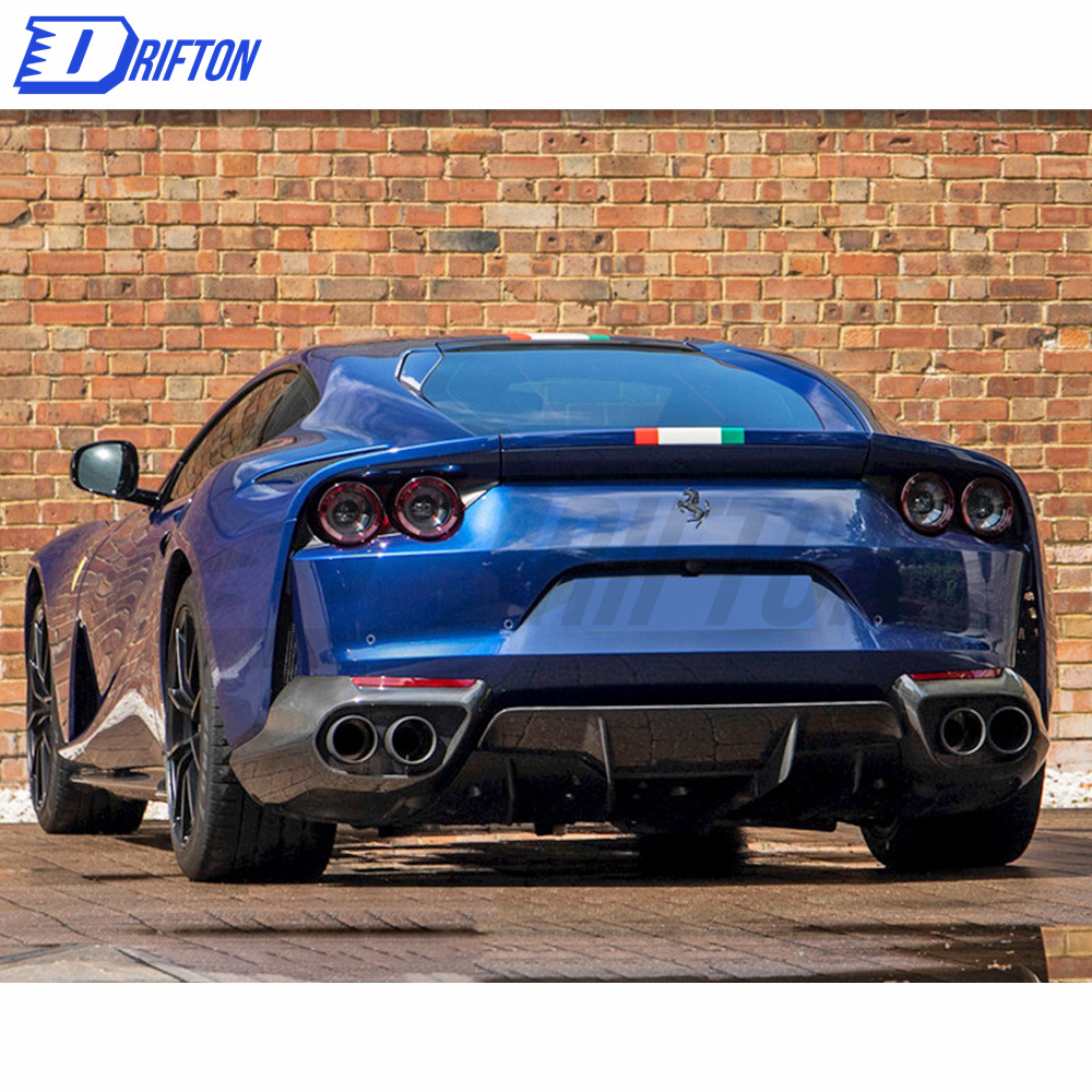 Dry Carbon Fiber Exhaust Heatshield Surround Replacement For Ferrari 812 2017-2018