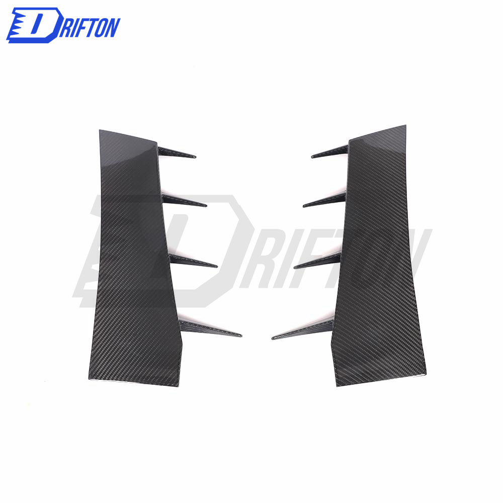 Dry Carbon Fiber Front Bumper Canards 2-Door for Audi R8 2016-2018