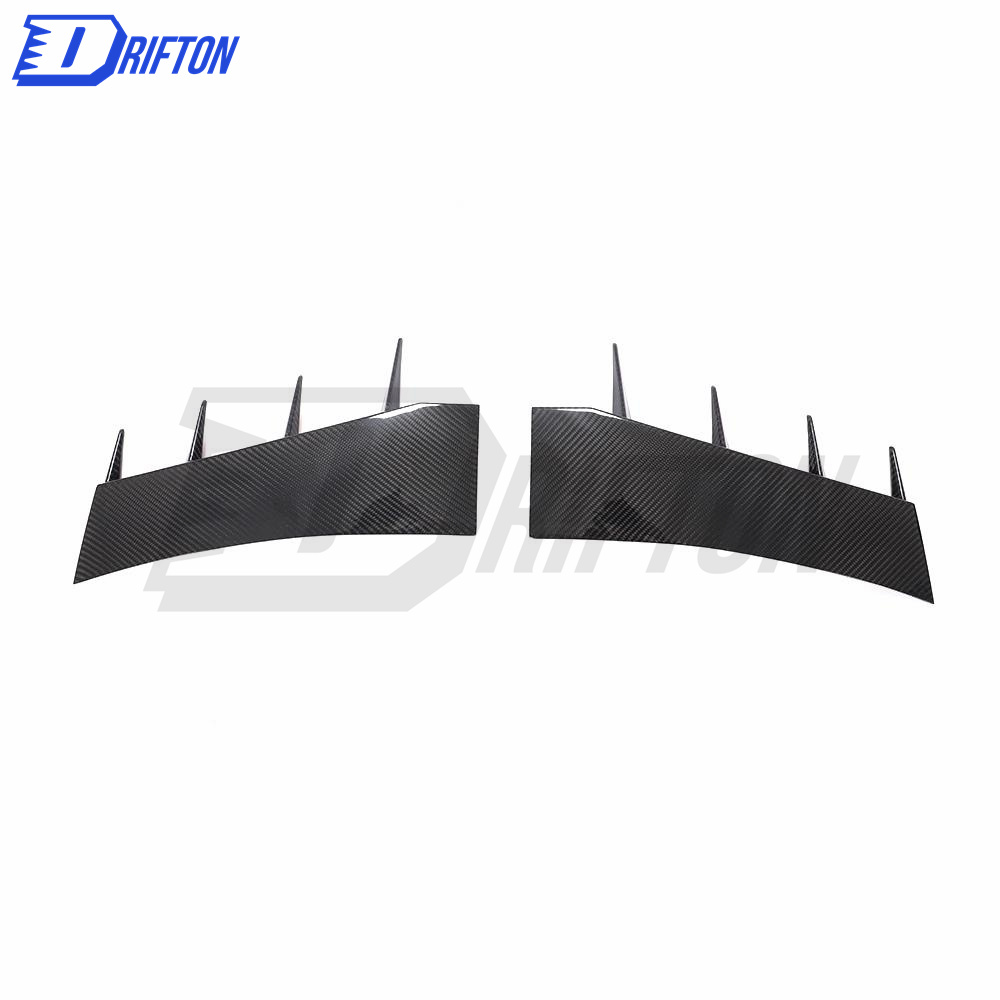Dry Carbon Fiber Front Bumper Canards 2-Door for Audi R8 2016-2018
