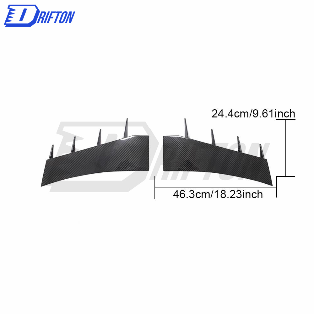 Dry Carbon Fiber Front Bumper Canards 2-Door for Audi R8 2016-2018