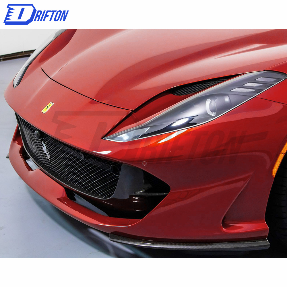 Forged Dry Carbon Fiber Bumper Aero Insert Replacement For Ferrari 812 2017-2018
